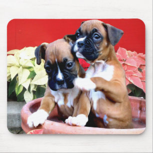 Weihnachtsboxer Welpenmousepad Mousepad