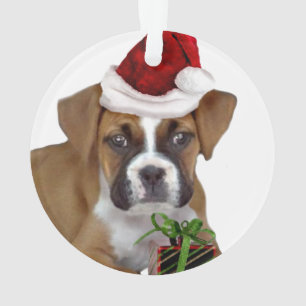 Weihnachtsboxerwelpe Ornament