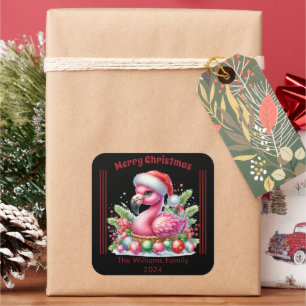 Weihnachtsbramingo mit personalisierter Touch Quadratischer Aufkleber
