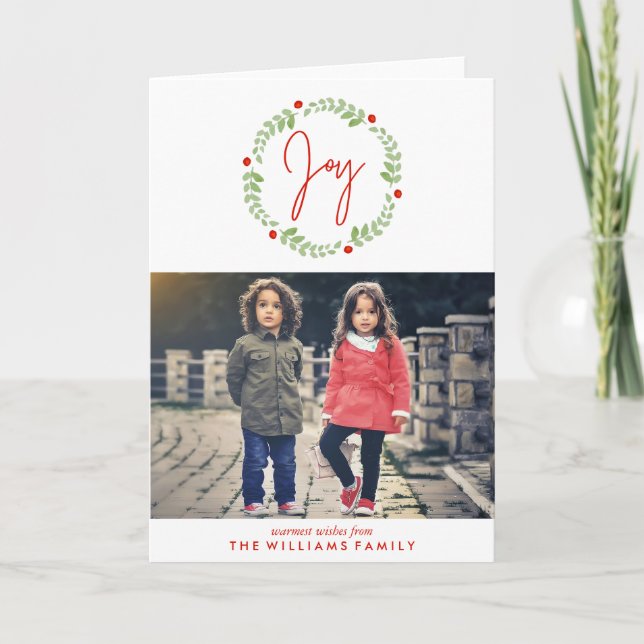 Weihnachtsbrand-Foto Feiertagskarte (Vorderseite)