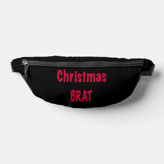 Weihnachtsbrat rot auf schwarz bauchtasche (Ablage )