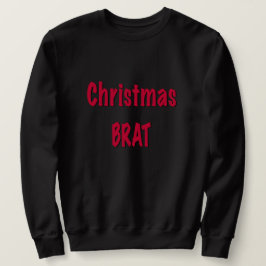 Weihnachtsbrat rot auf schwarz sweatshirt