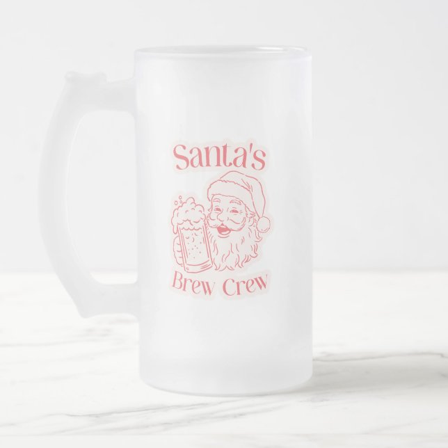 Weihnachtsbräu-Crew Mattglas Bierglas (Links)