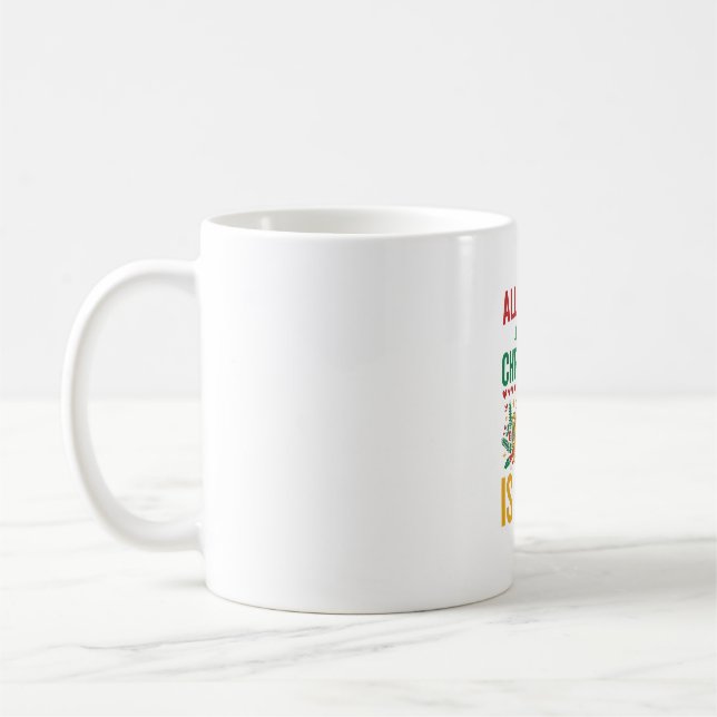 Weihnachtsbrau-Getränkedesign für Feiertage Kaffeetasse (Links)