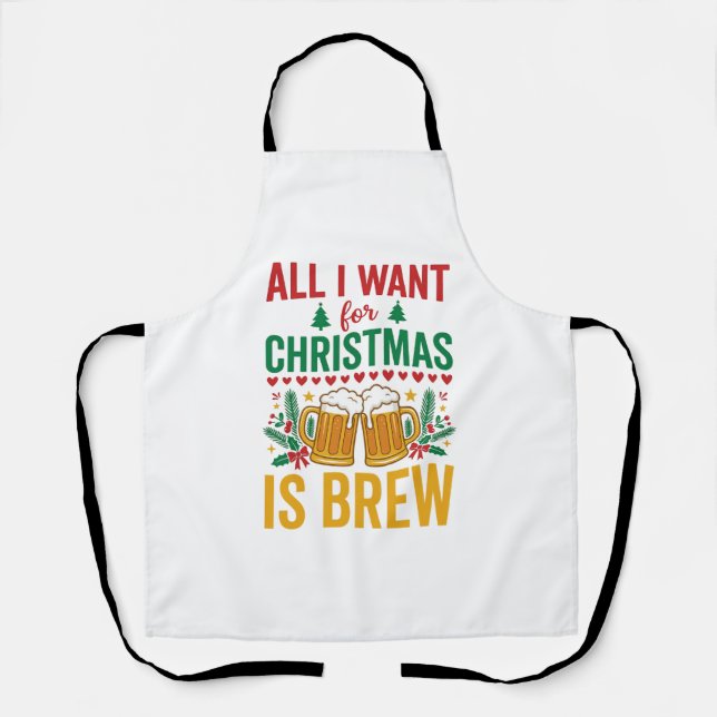 Weihnachtsbrau-Weihnachtsgetränkedesign Schürze (Vorderseite)