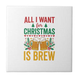 Weihnachtsbrau-Weihnachtstrank-Design Fliese