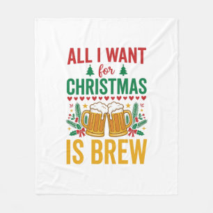 Weihnachtsbrau-Weihnachtstrunk-Design Fleecedecke