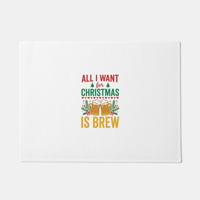 Weihnachtsbrau-Weihnachtstrunk-Design Fußmatte (Vorderseite)