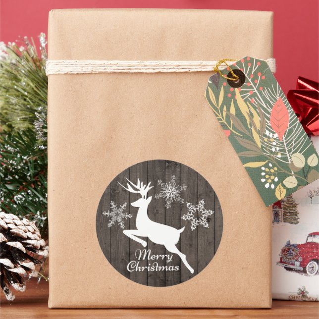 Weihnachtsbräune Weihnachtsaufkleber Runder Aufkleber (Feiertag)