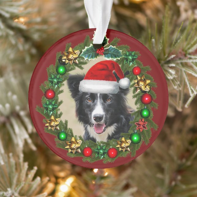 Weihnachtsbräuner Collie Acryl-Ornament Ornament (Baum)
