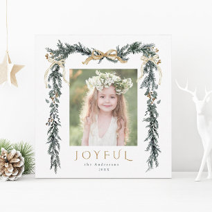 Weihnachtsbräuner Foto Square Feiertagskarte