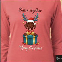 Weihnachtsbrauner Labrador-Rentier-Geschenkgrafik