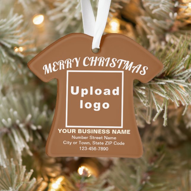 Weihnachtsbräuner T - Shirt Form Acryl Ornament (Baum)