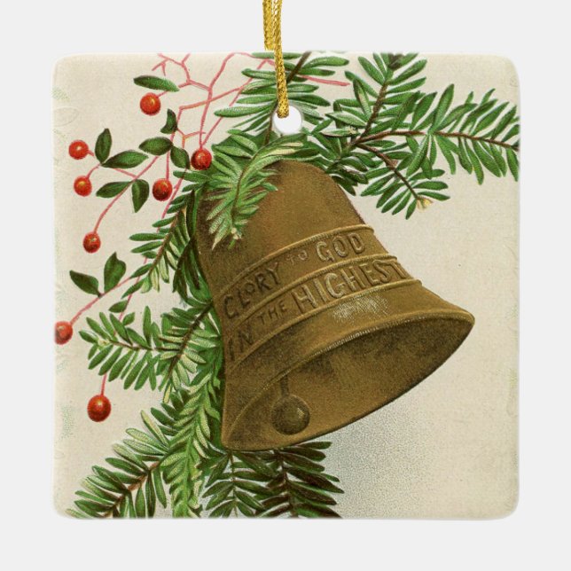 Weihnachtsbrell (Evergreen) Frohe Weihnachten Keramikornament (Vorderseite)
