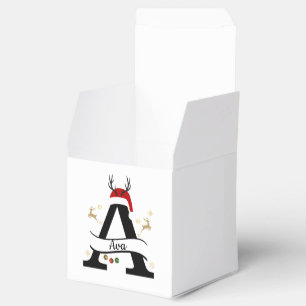 Weihnachtsbrief A Initial – Festliches Holiday-Des Geschenkschachtel