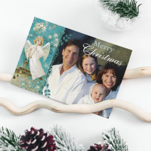 Weihnachtsbrief auf Back Angel Weihnachtskarten Einladung