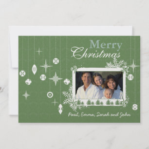 Weihnachtsbrief auf Back Retro Weihnachtsschmuck Einladung