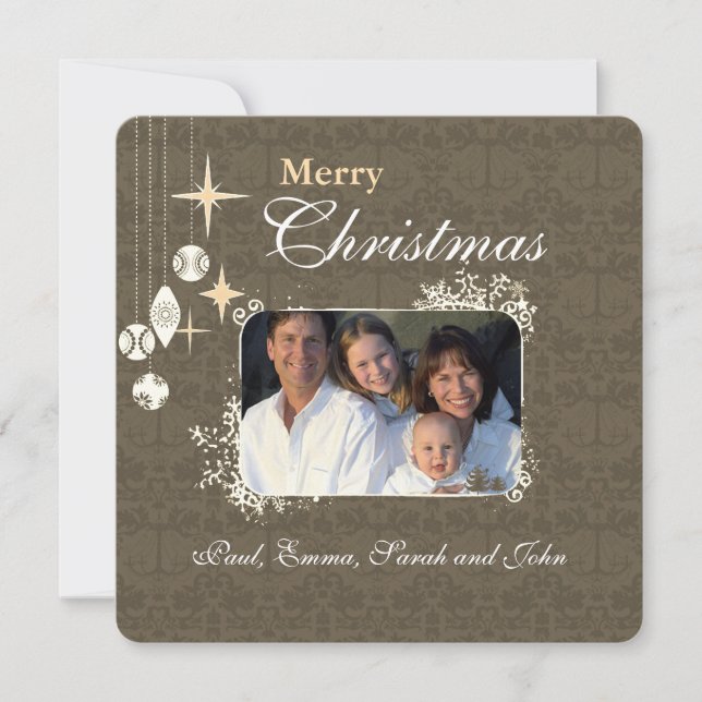 Weihnachtsbrief auf der Kronleuchter Weihnachtskar Einladung (Vorderseite)