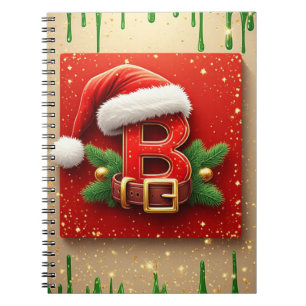 Weihnachtsbrief B mit Kiefern-Kranz Feiertagsstil Notizblock