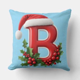 🎅 Weihnachtsbrief B Monogramm Dekoration Für Zuha Kissen