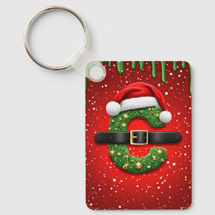 Weihnachtsbrief C mit Weihnachtskranz-Dekoration � Schlüsselanhänger