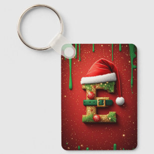 Weihnachtsbrief E mit festlicher Girlanden-Dekorat Schlüsselanhänger