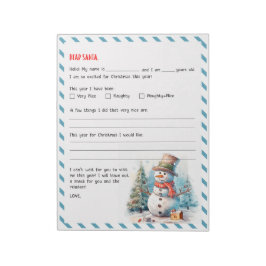 Weihnachtsbrief für Weihnachtsfestspiele Notizblock