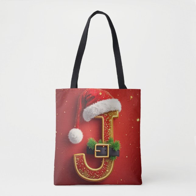 Weihnachtsbrief J Monogramm Festkranz 🎅 (Vorderseite)
