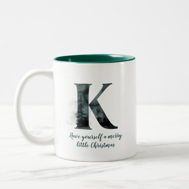 Weihnachtsbrief K Alphabet Kaffee Tasse (Links)