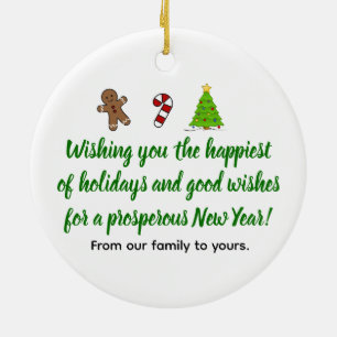 Weihnachtsbrief Keramik Ornament