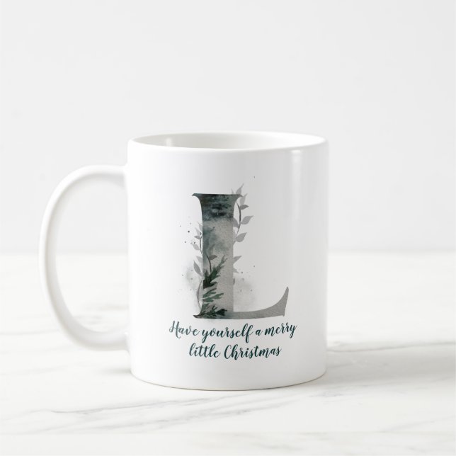 Weihnachtsbrief L Alphabet Kaffee Tasse (Links)