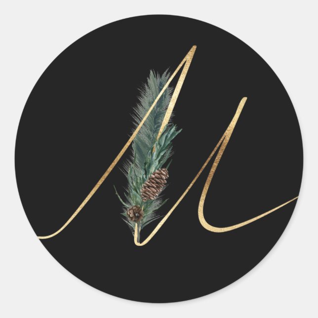 Weihnachtsbrief M Runder Aufkleber (Vorderseite)