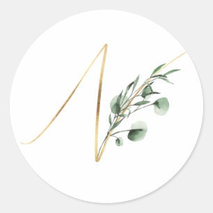 Weihnachtsbrief N Runder Aufkleber