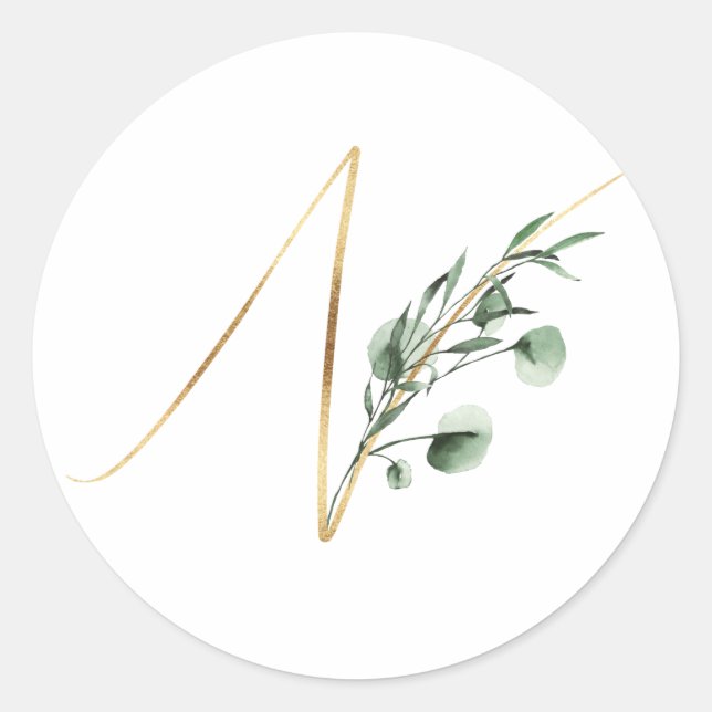 Weihnachtsbrief N Runder Aufkleber (Vorderseite)