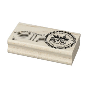 Weihnachtsbrief Nordpol Express-Post Gummistempel