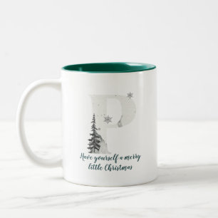 Weihnachtsbrief P Alphabet Kaffee Tasse