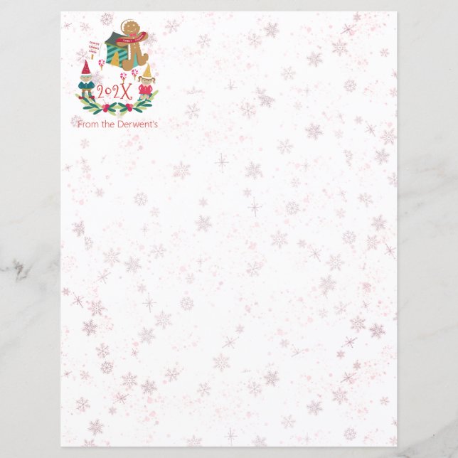 Weihnachtsbrief Persönliches Niedliches Feriendorf (Vorderseite)