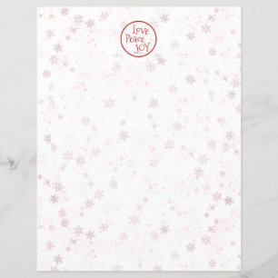 Weihnachtsbrief Red Holiday Liebe Peace Joy