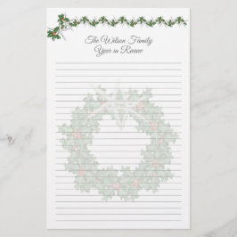 Weihnachtsbrief Starfish Holly Liner Papier
