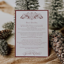 Weihnachtsbrief vom bezaubernden Roten Weihnachtsm