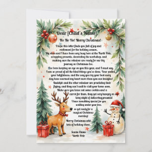 Weihnachtsbrief von Santa Claus Feiertagskarte