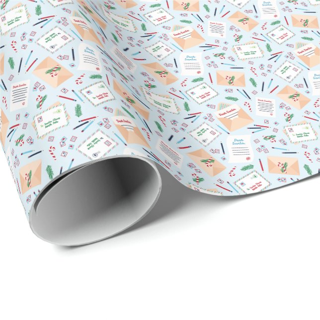 Weihnachtsbriefe an den Nikolaus Geschenkpapier (Rolleneckpunkt)