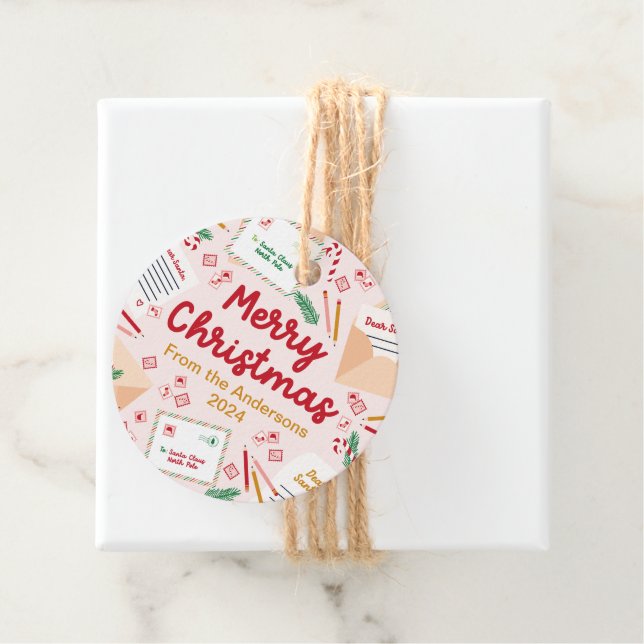 Weihnachtsbriefe & Briefe an den Weihnachtsmann -  Geschenkanhänger (Beispiel)