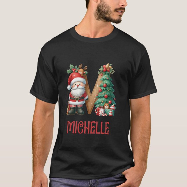 Weihnachtsbriefe Michelle Winter Letter Girls Nam T-Shirt (Vorderseite)