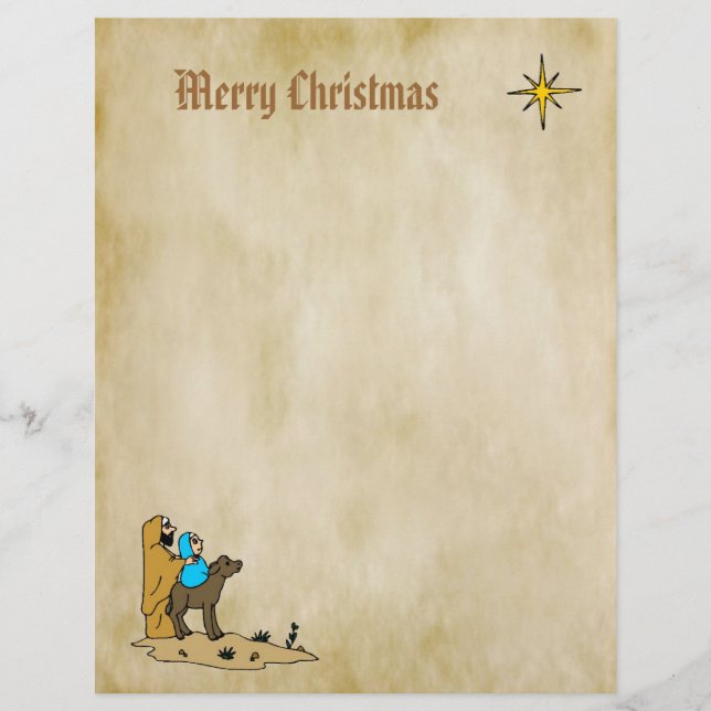 Weihnachtsbriefpapier - Stern von Bethlehem (Vorderseite)