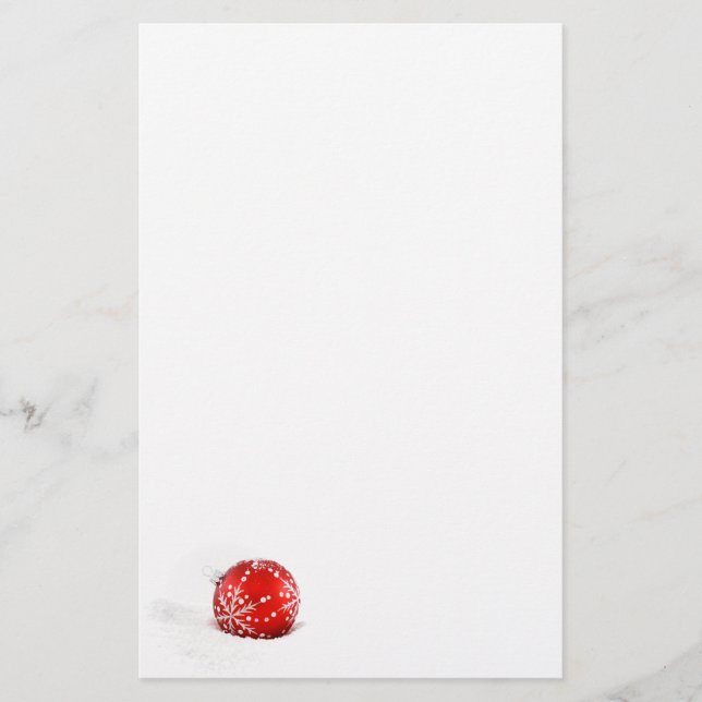 Weihnachtsbriefpapier-Weihnachtsbaumball Briefpapier (Vorderseite)