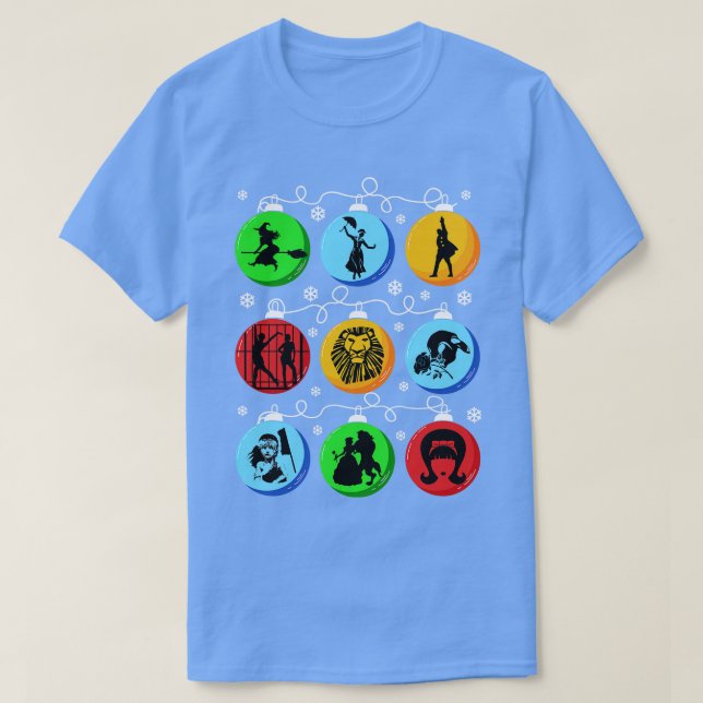 Weihnachtsbrille am Broadway T-Shirt (Design vorne)