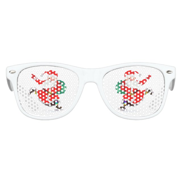 Weihnachtsbrille Geschenk mit dem Weihnachtsmann Partybrille (Vorderseite)