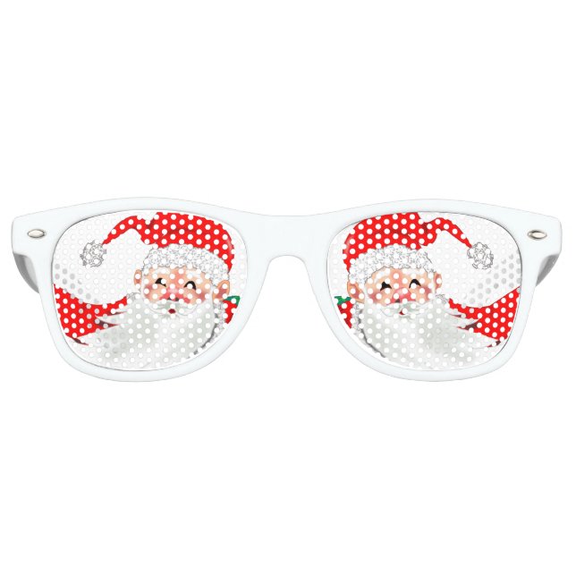 Weihnachtsbrille mit Weihnachtsmann Partybrille (Vorderseite)