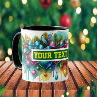 Weihnachtsbrillen Ornamente Kaffee Tasse